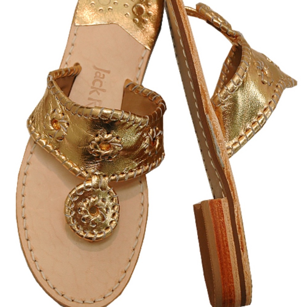Gold Jack Rogers Sandals sz 9